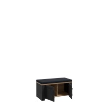 Schuhbank >BOHOL< in Eiche Dekor / Cabezone - 86,5x45x42cm (BxHxT)