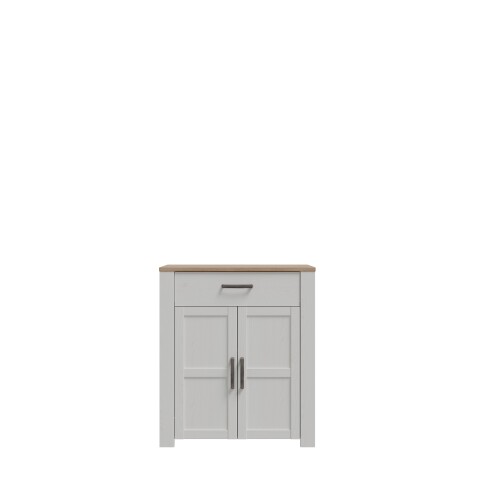 Schuhkommode >BOHOL< in Eiche Dekor / Sibiu - 86,4x99,3x42cm (BxHxT)