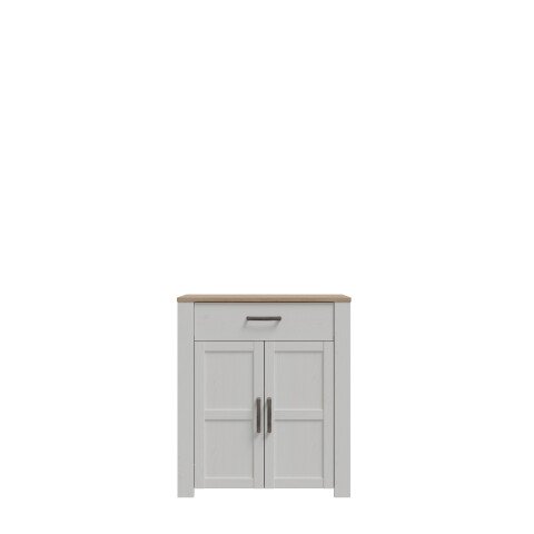 Schuhkommode >BOHOL< in Eiche Dekor / Sibiu - 86,4x99,3x42cm (BxHxT)
