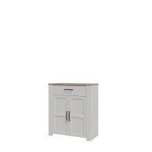 Schuhkommode >BOHOL< in Eiche Dekor / Sibiu - 86,4x99,3x42cm (BxHxT)
