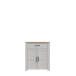 Schuhkommode >BOHOL< in Eiche Dekor / Sibiu - 86,4x99,3x42cm (BxHxT)