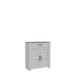 Schuhkommode >BOHOL< in Eiche Dekor / Sibiu - 86,4x99,3x42cm (BxHxT)