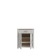 Schuhkommode >BOHOL< in Eiche Dekor / Sibiu - 86,4x99,3x42cm (BxHxT)