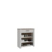 Schuhkommode >BOHOL< in Eiche Dekor / Sibiu - 86,4x99,3x42cm (BxHxT)