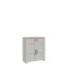 Schuhkommode >BOHOL< in Eiche Dekor / Sibiu - 86,4x99,3x42cm (BxHxT)