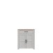 Schuhkommode >BOHOL< in Eiche Dekor / Sibiu - 86,4x99,3x42cm (BxHxT)