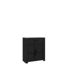 Schuhkommode >BOHOL< in Eiche Dekor / Cabezone - 86,4x99,3x42cm (BxHxT)