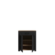 Schuhkommode >BOHOL< in Eiche Dekor / Cabezone - 86,4x99,3x42cm (BxHxT)