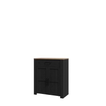 Schuhkommode >BOHOL< in Eiche Dekor / Cabezone - 86,4x99,3x42cm (BxHxT)