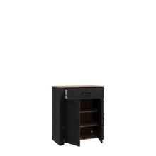 Schuhkommode >BOHOL< in Eiche Dekor / Cabezone - 86,4x99,3x42cm (BxHxT)