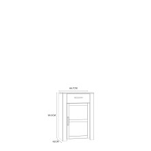 Schuhkommode >BOHOL< in Eiche Dekor / Sibiu - 66,7x99,3x42cm (BxHxT)