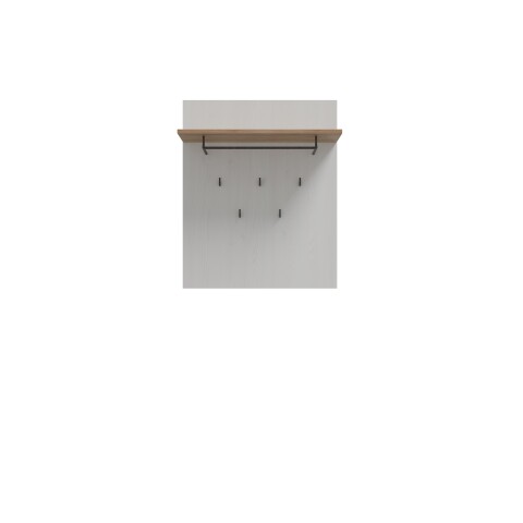Garderobenpaneel >BOHOL< in Eiche Dekor / Sibiu - 86,5x105,6x30cm (BxHxT)