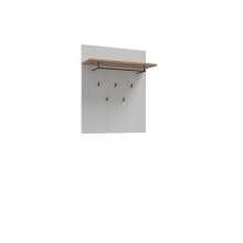Garderobenpaneel >BOHOL< in Eiche Dekor / Sibiu - 86,5x105,6x30cm (BxHxT)