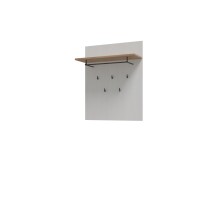 Garderobenpaneel >BOHOL< in Eiche Dekor / Sibiu - 86,5x105,6x30cm (BxHxT)
