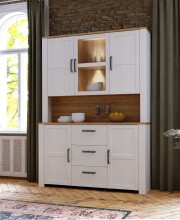Buffet >BOHOL< in Eiche Dekor / Sibiu - 146,1x205,4x42cm (BxHxT)