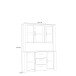 Buffet >BOHOL< in Eiche Dekor / Sibiu - 146,1x205,4x42cm (BxHxT)
