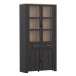 Stauraumvitrine >BOHOL< in Eiche Dekor / Cabezone - 106,4x205,4x42cm (BxHxT)