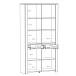 Stauraumvitrine >BOHOL< in Eiche Dekor / Cabezone - 106,4x205,4x42cm (BxHxT)