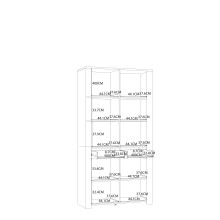 Stauraumvitrine >BOHOL< in Eiche Dekor / Sibiu - 106,4x205,4x42cm (BxHxT)