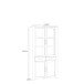 Stauraumvitrine >BOHOL< in Eiche Dekor / Sibiu - 106,4x205,4x42cm (BxHxT)