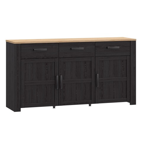 Sideboard >BOHOL< in Eiche Dekor / Cabezone  - 166,1x87x42cm (BxHxT)