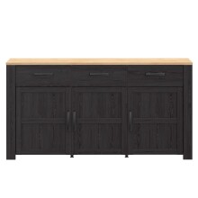 Sideboard >BOHOL< in Eiche Dekor / Cabezone  - 166,1x87x42cm (BxHxT)