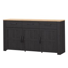Sideboard >BOHOL< in Eiche Dekor / Cabezone  - 166,1x87x42cm (BxHxT)