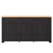 Sideboard >BOHOL< in Eiche Dekor / Cabezone  - 166,1x87x42cm (BxHxT)