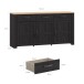 Sideboard >BOHOL< in Eiche Dekor / Cabezone  - 166,1x87x42cm (BxHxT)