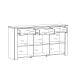 Sideboard >BOHOL< in Eiche Dekor / Cabezone  - 166,1x87x42cm (BxHxT)