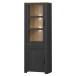 Stauraumvitrine >BOHOL< in Eiche Dekor / Cabezone   - 71,7x205,4x42cm (BxHxT)