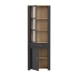Stauraumvitrine >BOHOL< in Eiche Dekor / Cabezone   - 71,7x205,4x42cm (BxHxT)