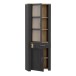 Stauraumvitrine >BOHOL< in Eiche Dekor / Cabezone   - 71,7x205,4x42cm (BxHxT)