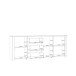 Sideboard >BOHOL< in Eiche Dekor / Sibiu - 220,8x87x42cm (BxHxT)