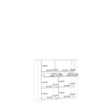Barschrank >BOHOL< in Eiche Dekor / Sibiu - 126,4x125,4x42cm (BxHxT)