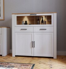 Barschrank >BOHOL< in Eiche Dekor / Sibiu - 126,4x125,4x42cm (BxHxT)