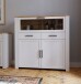 Barschrank >BOHOL< in Eiche Dekor / Sibiu - 126,4x125,4x42cm (BxHxT)