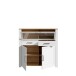 Barschrank >BOHOL< in Eiche Dekor / Sibiu - 126,4x125,4x42cm (BxHxT)