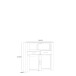 Barschrank >BOHOL< in Eiche Dekor / Sibiu - 126,4x125,4x42cm (BxHxT)
