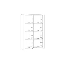 Stauraumvitrine >BOHOL< in Eiche Dekor / Sibiu - 106,4x160,6x42cm (BxHxT)