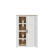 Stauraumvitrine >BOHOL< in Eiche Dekor / Sibiu - 106,4x160,6x42cm (BxHxT)