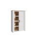 Stauraumvitrine >BOHOL< in Eiche Dekor / Sibiu - 106,4x160,6x42cm (BxHxT)