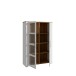 Stauraumvitrine >BOHOL< in Eiche Dekor / Sibiu - 106,4x160,6x42cm (BxHxT)