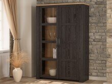 Stauraumvitrine >BOHOL< in Eiche Dekor / Cabezone -...