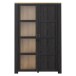 Stauraumvitrine >BOHOL< in Eiche Dekor / Cabezone - 106,4x160,6x42cm (BxHxT)