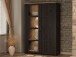 Stauraumvitrine >BOHOL< in Eiche Dekor / Cabezone - 106,4x160,6x42cm (BxHxT)