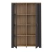 Stauraumvitrine >BOHOL< in Eiche Dekor / Cabezone - 106,4x160,6x42cm (BxHxT)