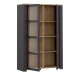 Stauraumvitrine >BOHOL< in Eiche Dekor / Cabezone - 106,4x160,6x42cm (BxHxT)