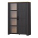 Stauraumvitrine >BOHOL< in Eiche Dekor / Cabezone - 106,4x160,6x42cm (BxHxT)