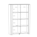 Stauraumvitrine >BOHOL< in Eiche Dekor / Cabezone - 106,4x160,6x42cm (BxHxT)